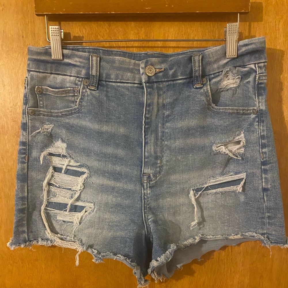 American Eagle Next Level High Rise Jean Shorts sz 10